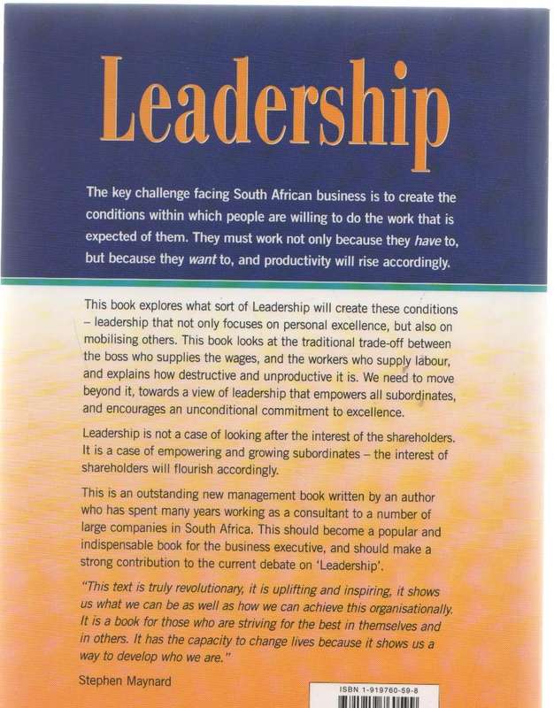 LEADERSHIP, THE CARE AND GROWTH MODEL - E SCHUITEMA (2004)