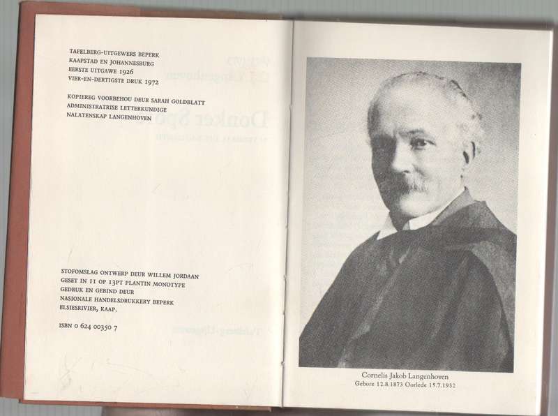 MOF EN SY MENSE . 'N VERHAAL UIT LADISMITH - C J LANGENHOVEN (34 STE DRUK 1972)