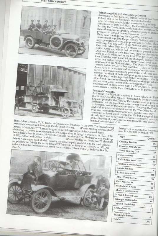 IRISH ARMY VEHICLES TRANSPORT & ARMOUR SINCE 1922