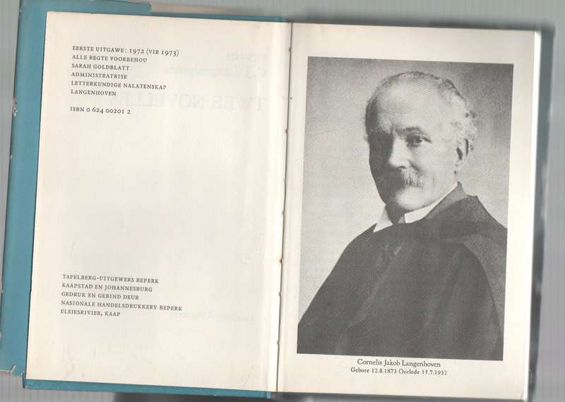 TWEE NOVELLES: MOF EN SY MENSE EN DONKER SPORE - C J LANGENHOVEN (1 STE UITGAWE 1972)