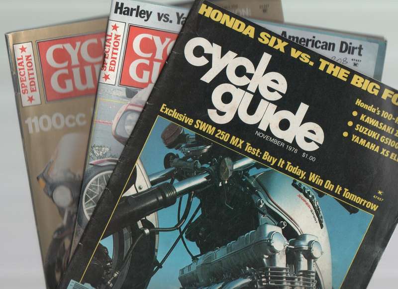 THREE CYCLE GUIDE MAGAZINES 1978 - 1981