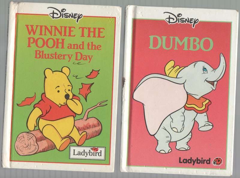 TWO LADYBIRD DISNEY BOOKS: WINNIE THE POOH AND THE BLUSTERY DAY & DUMBO