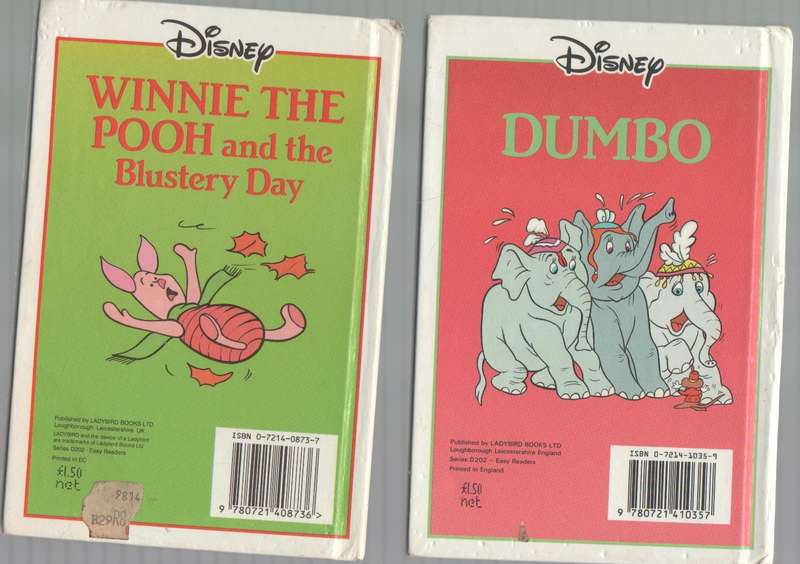 TWO LADYBIRD DISNEY BOOKS: WINNIE THE POOH AND THE BLUSTERY DAY & DUMBO
