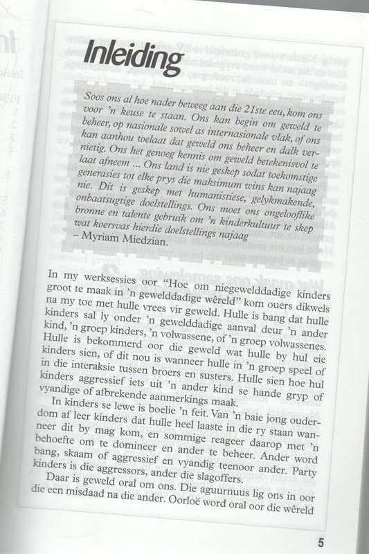NIE-GEWELDADIGE KINDERS IN 'N GEWELDADIGE WERELD - MICHAEL OBSATZ (1 STE UITGAWE 1999)