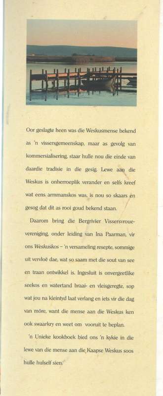 WESKUSKOS BERGRIVIER VISSERSVROUEVERENIGING - GEREDIGEER DEUR INA PAARMAN (2003)