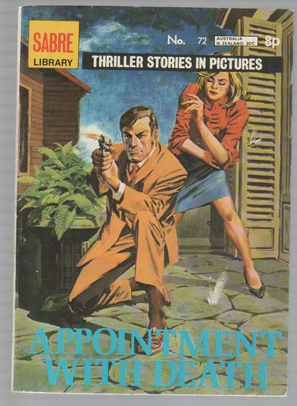 APPIONTMENT WITH DEATH - THRILLER STORIES IN PICTURES NO 72 (CAFE BOOK 1975) SABRE LIBRARY