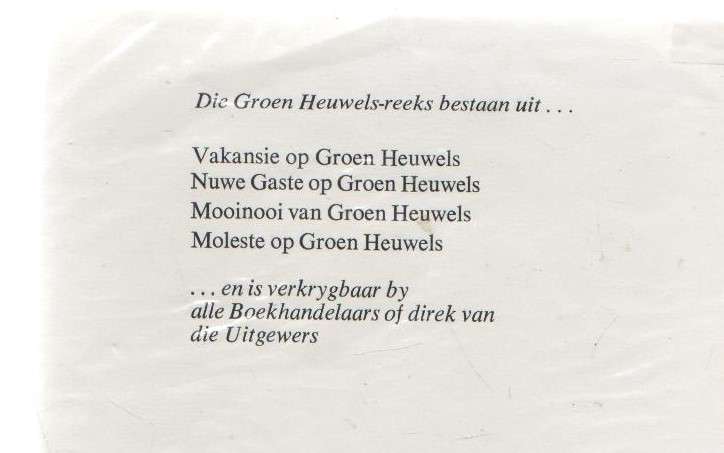 NUWE GASTE OP GROEN HEUWELS - ANNETTE SPENCE (2 DE DRUK 1974)