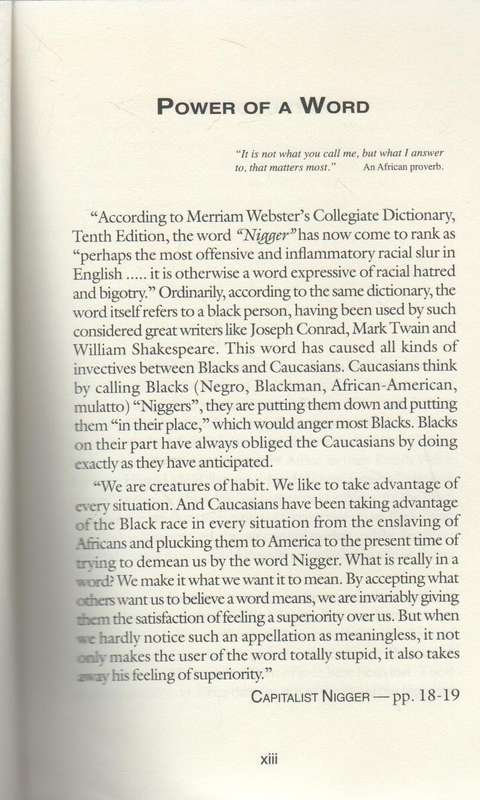 CAPITALIST NIGGER, THE ROAD TO SUCCESS - CHIKA ONYEANI (1990)