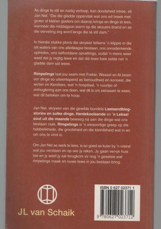 RIMPELINGS - JAN NEL (1 STE UITGAWE 1998)