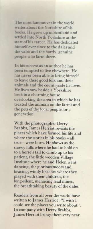JAMES HERRIOT'S YORKSHIRE WITH PHOTGRAPHS BY DERRY BRABBS (5TH IMPRESSION 1980)