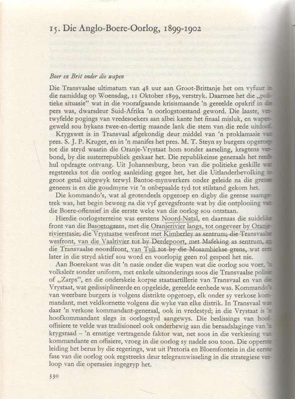 500 JAAR SUID-AFRIKAANSE GESKIEDENIS - PROF C F J MULLER (1975) BOEREOORLOGINHOUD