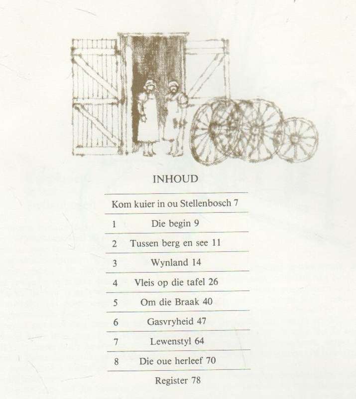 OM DIE TAFEL IN OU STELLENBOSCH - DIE FYNPROEWERSGILDE STELLENBOSCH (1 STE UITG 1987)