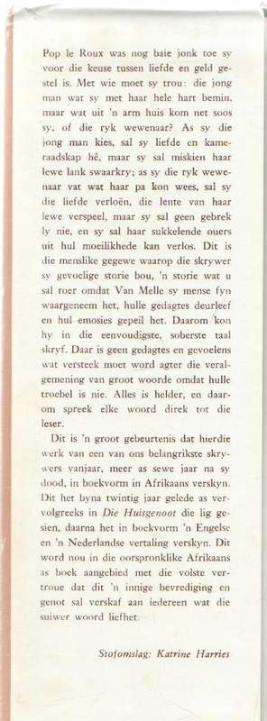 VERSPEELDE LENTE - J VAN MELLE (3 DE DRUK 1969)