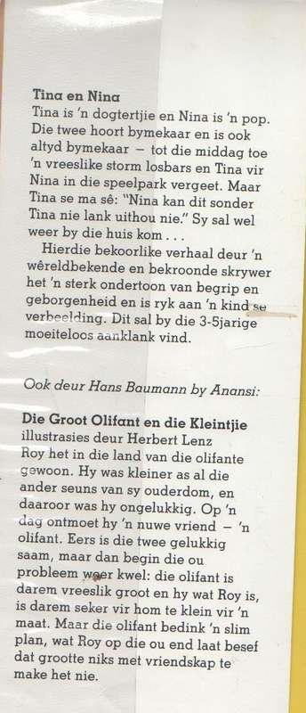 TINA EN NINA -  HANS BAUMANN (1 STE AFRIKAANSE 1992)