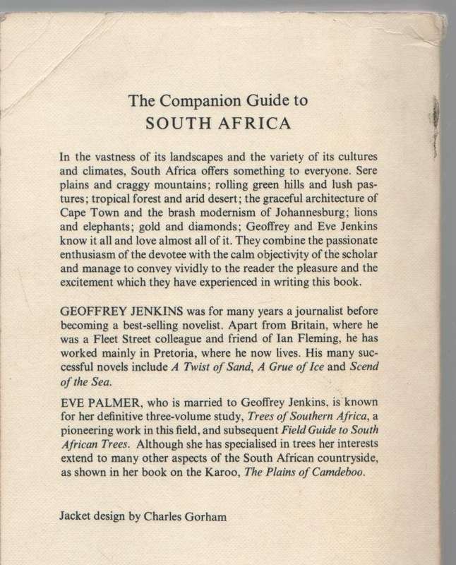 THE COMPANION GUIDE TO SOUTH AFRICA - GEOFFREY JENKINS AND EVE PALMER (1978)