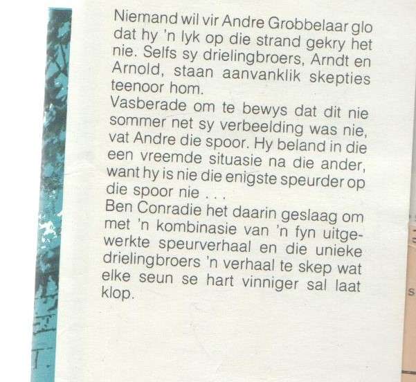 SPEURDERS OP DIE SPOOR - BEN CONRADIE (1 STE UITGAWE 1977) JEUGVERHAAL