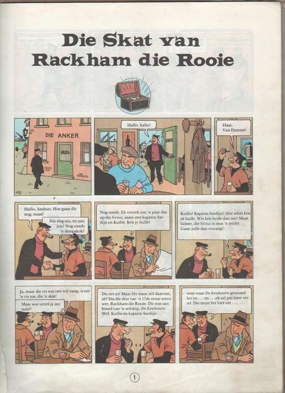 DIE SKAT VAN RACKHAM DIE ROOIE - DIE AVONTURE VAN KUIFIE - E P DU PLESSIS (AFRIKAANSE 1 STE UITG 197
