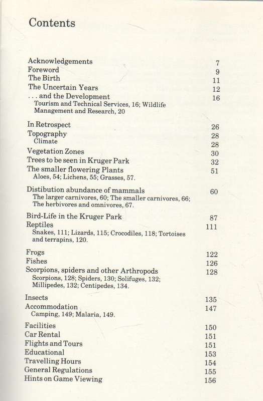 THE KRUGER NATIONAL PARK - L E O BRAACK (1 ST EDITION 1983)