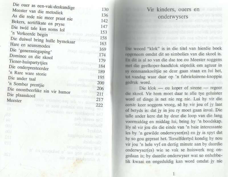 RONDOM DIE SKOOLKLOK - A A J VAN NIEKERK (1995)