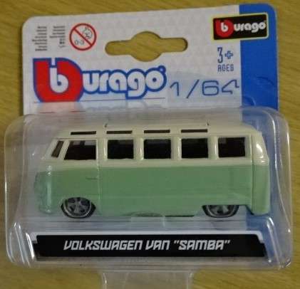 BbURAGO VOLKSWAGEN VAN SAMBA - ITALIAN DESIGN (1/64)