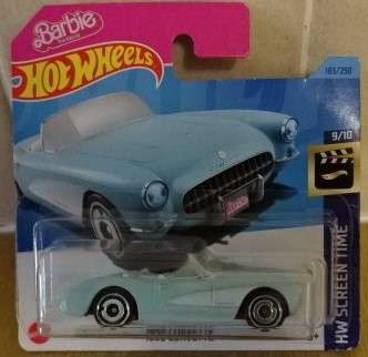 HOTWHEELS LIGHT BLUE 1956 CORVETTE (183/250) BARBIE