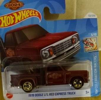 HOTWHEELS 1978 DODGE LI'L RED EXPRESS TRUCK (53/250 )  HW CELEBRATION RACERS