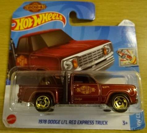 HOTWHEELS 1978 DODGE LI'L RED EXPRESS TRUCK (53/250 )  HW CELEBRATION RACERS