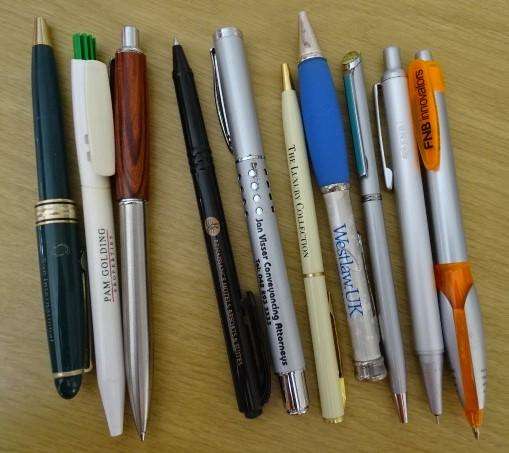 TEN CORPORATE PENS