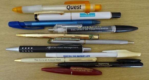 ELEVEN CORPORATE PENS