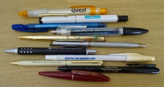 ELEVEN CORPORATE PENS