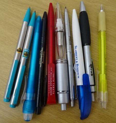 TEN CORPORATE PENS