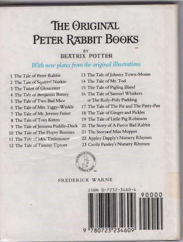 THE TALE OF PETER RABBIT - BEATRIX POTTER (1989)