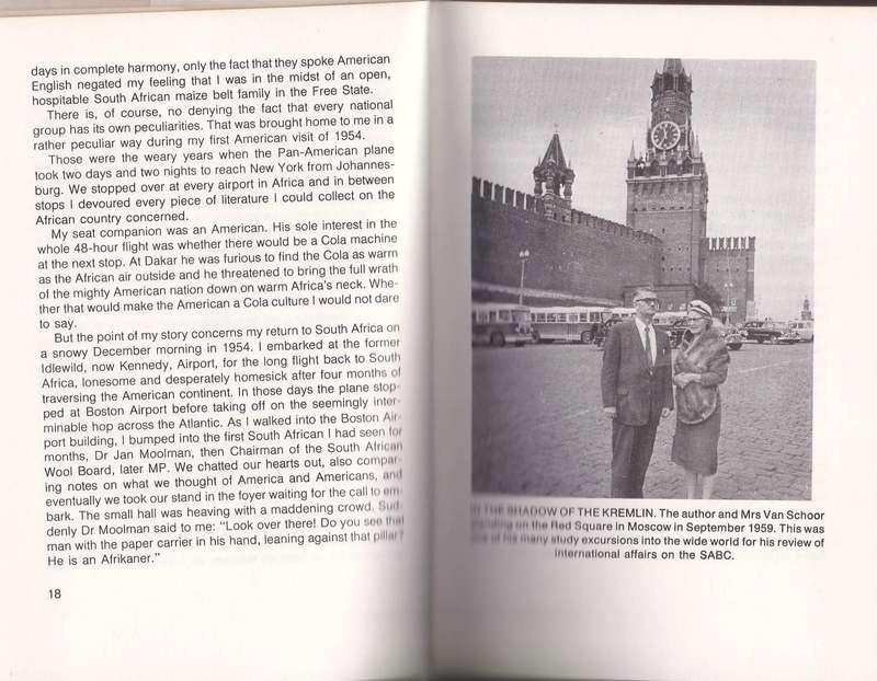 NOTES FROM MY DIARY  - A M VAN SCHOOR (1979)