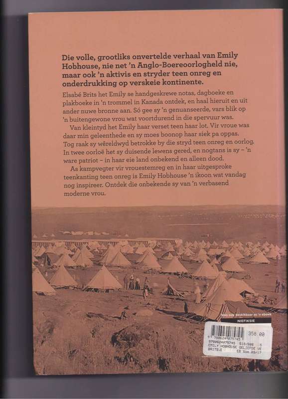 EMILY HOBHOUSE GELIEFDE VERRAAIER - ELSABE BRITS (2 DE DRUK 2016) BOEREOORLOG