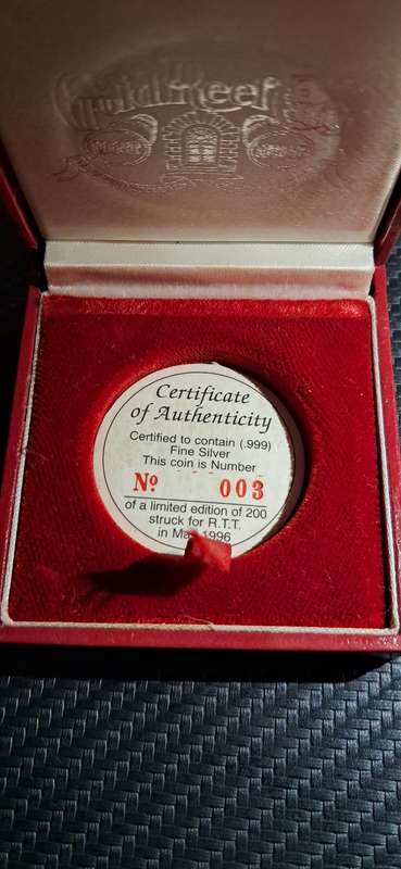 Limited Edition Gold Reef City Fine Silver Coin