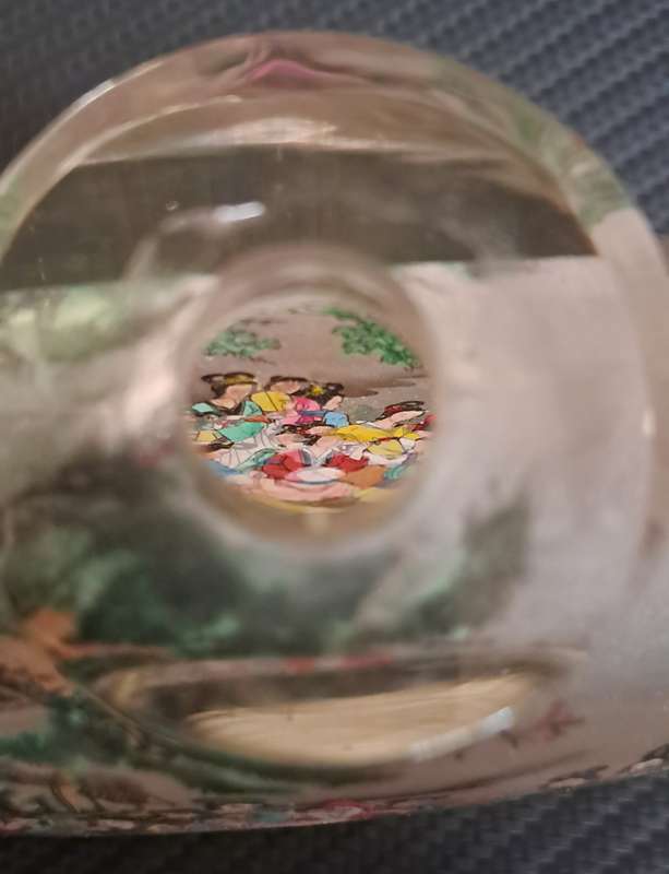 Oriental Painted bottle (Painted on the inside)
