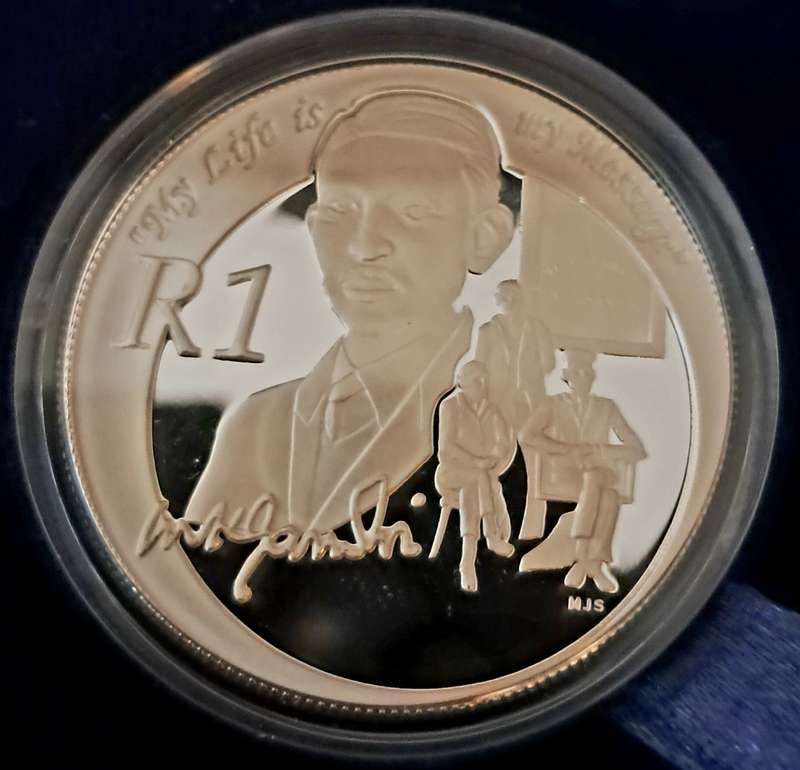 Silver 2008 Gandhi R1 coin