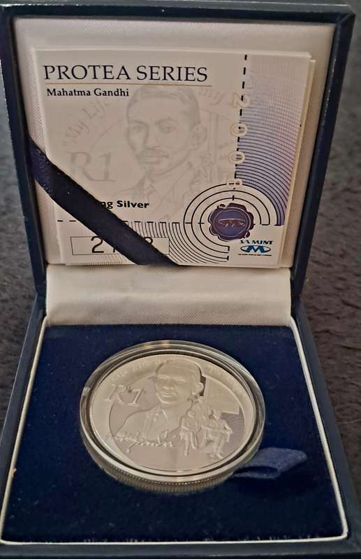 Silver 2008 Gandhi R1 coin