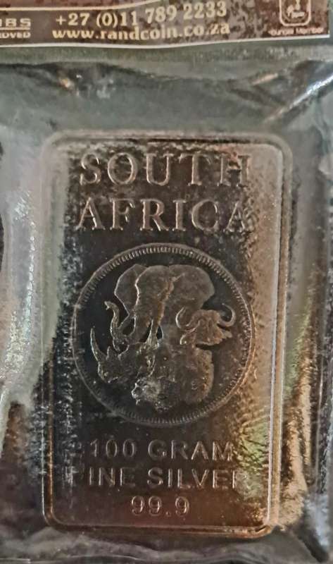 100g Fine Silver Big 5 bullion bar.