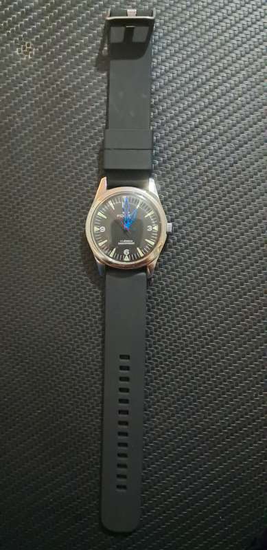 Vintage see through back luminous index mechanical watch
