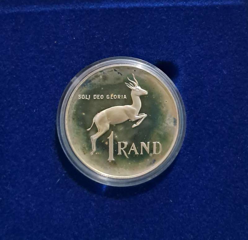 1990 Silver Proof One Rand in SAM Box