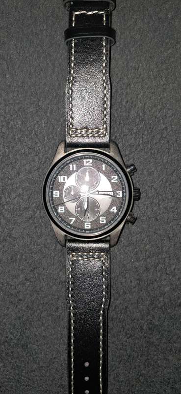 Corgeut Military Style Chronograph Watch Black