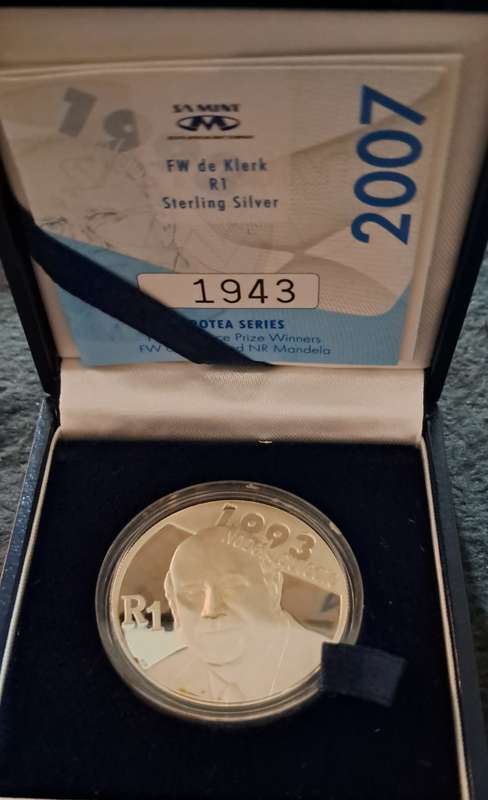 2007  Silver Protea Series F W de Klerk 1 Rand