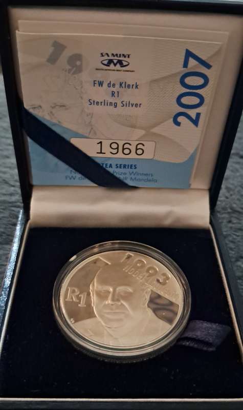 Silver Protea Series F W de Klerk 1 Rand