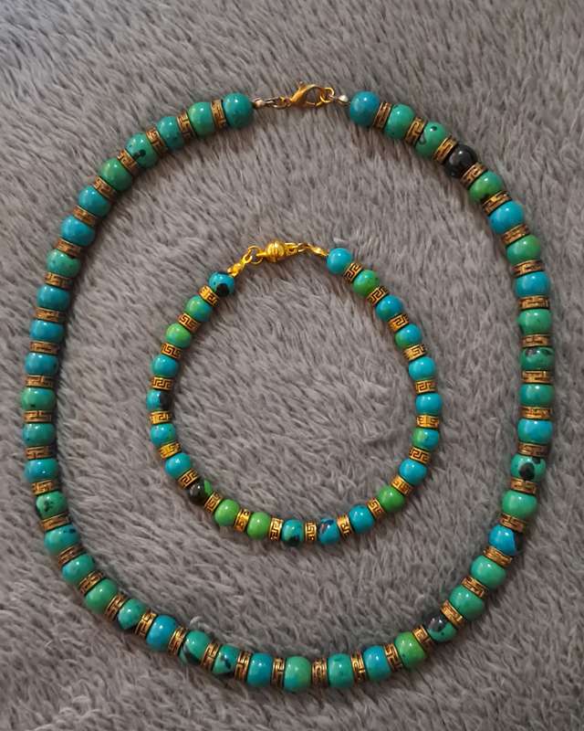 Stone Beads Bracelet and Neclace Set