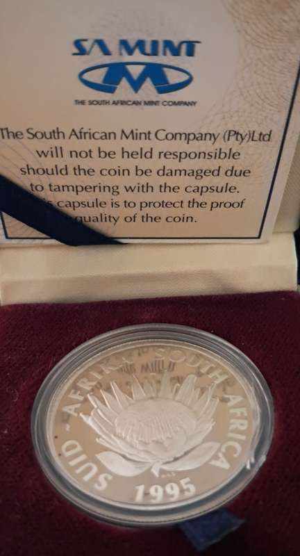 1995 South African Railways Silver proof 1 Rand
