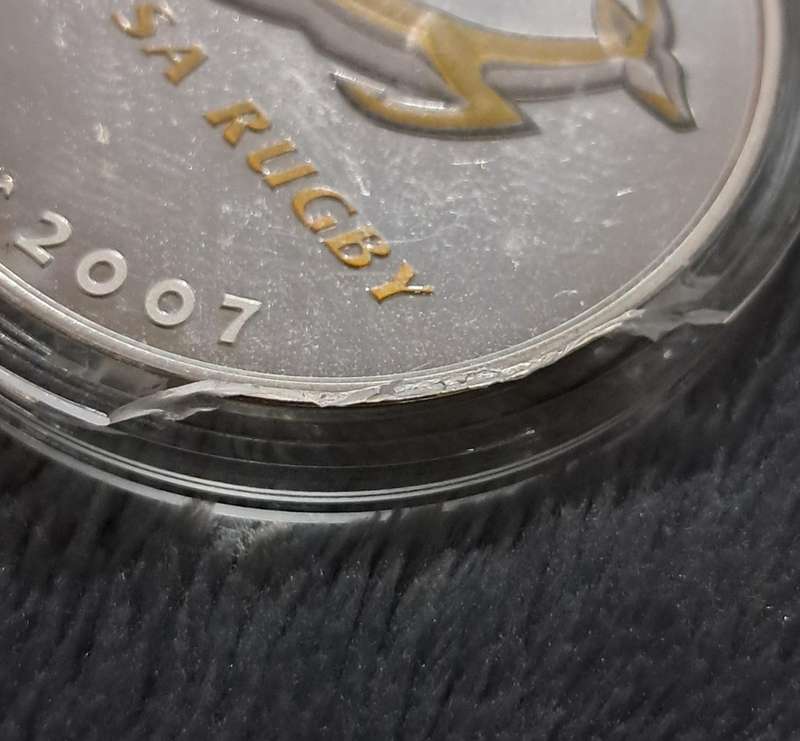 Silver Proof Medallion Springboks and Nelson Mandela
