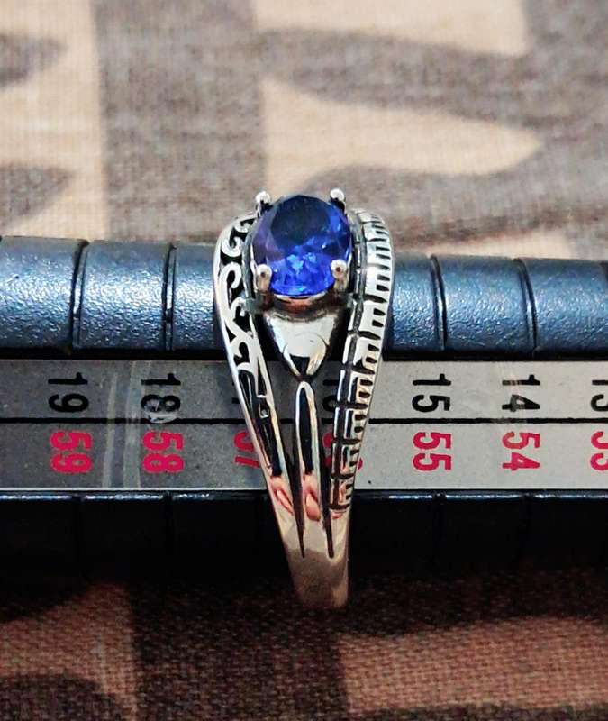 Adjustable Silver Ring Synthetic Zirconia