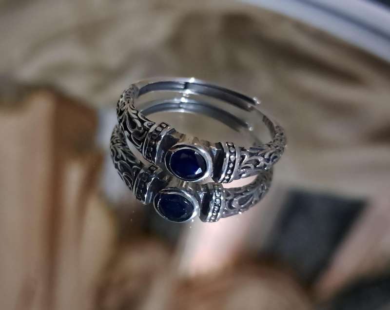 Adjustable Sterling Silver Ring Cubic Zirconia
