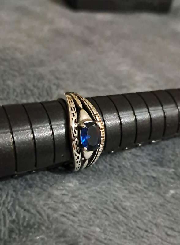 Adjustable Sterling Silver Ring Artificial Zirconia